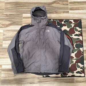 Gray The North Face gorpcore mountain trail hydralite zip up hooded jacket